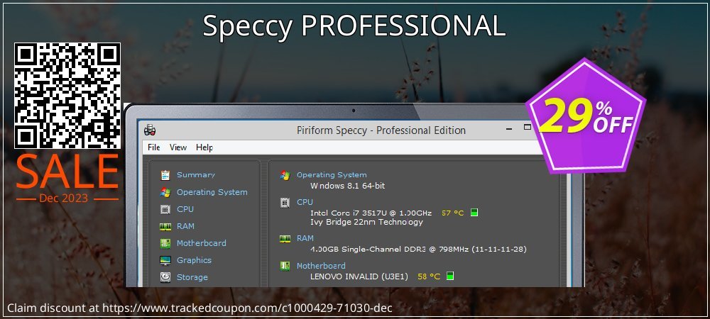 Speccy PROFESSIONAL coupon on Black Friday sales