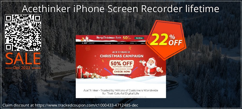 Acethinker iPhone Screen Recorder lifetime coupon on National Walking Day promotions