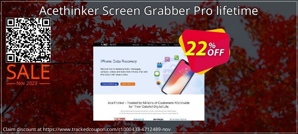 Get 20% OFF Acethinker Screen Grabber Pro lifetime offering sales