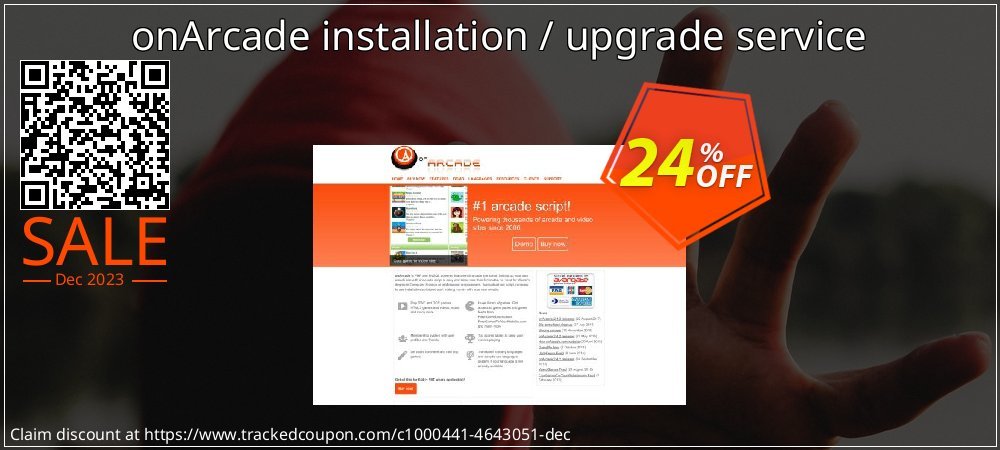 onArcade installation / upgrade service coupon on World Party Day promotions