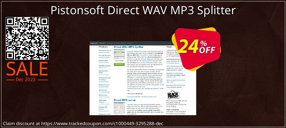 Pistonsoft Direct WAV MP3 Splitter coupon on National Pizza Party Day offering discount