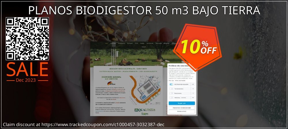 PLANOS BIODIGESTOR 50 m3 BAJO TIERRA coupon on April Fools' Day sales