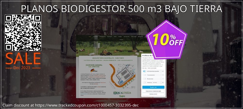 PLANOS BIODIGESTOR 500 m3 BAJO TIERRA coupon on National Walking Day promotions