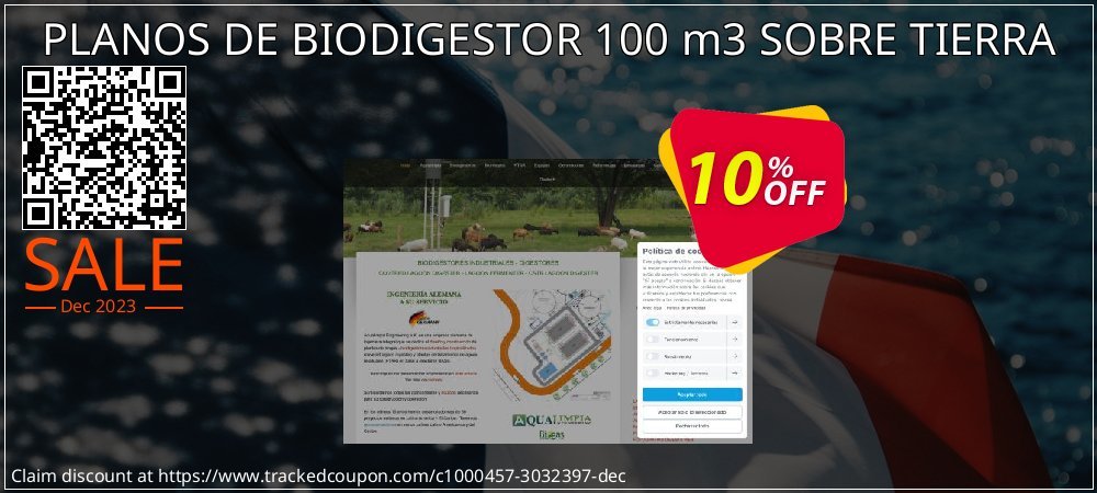 PLANOS DE BIODIGESTOR 100 m3 SOBRE TIERRA coupon on April Fools' Day deals