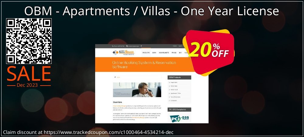 OBM - Apartments / Villas - One Year License coupon on Tell a Lie Day offering discount