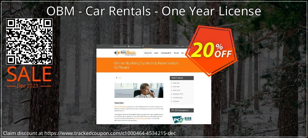 OBM - Car Rentals - One Year License coupon on National Walking Day offering sales