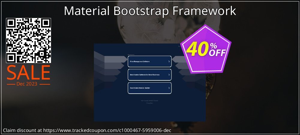 Material Bootstrap Framework coupon on World Party Day sales