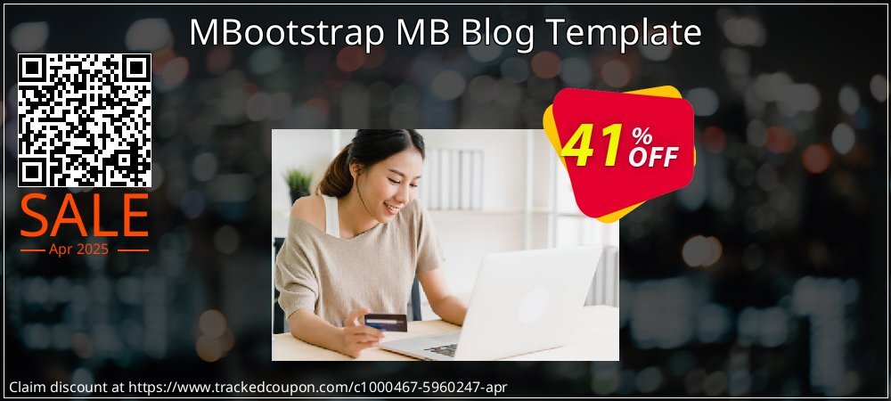 MBootstrap MB Blog Template coupon on Working Day sales