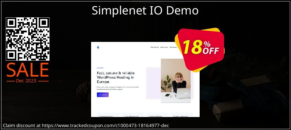 Simplenet IO Demo coupon on Working Day discounts