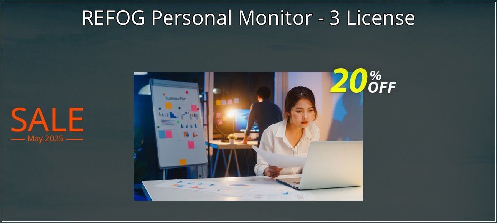 REFOG Personal Monitor - 3 License coupon on National Pizza Party Day offer