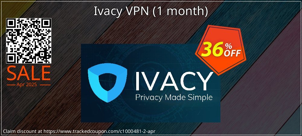 Ivacy VPN - 1 month  coupon on Working Day deals