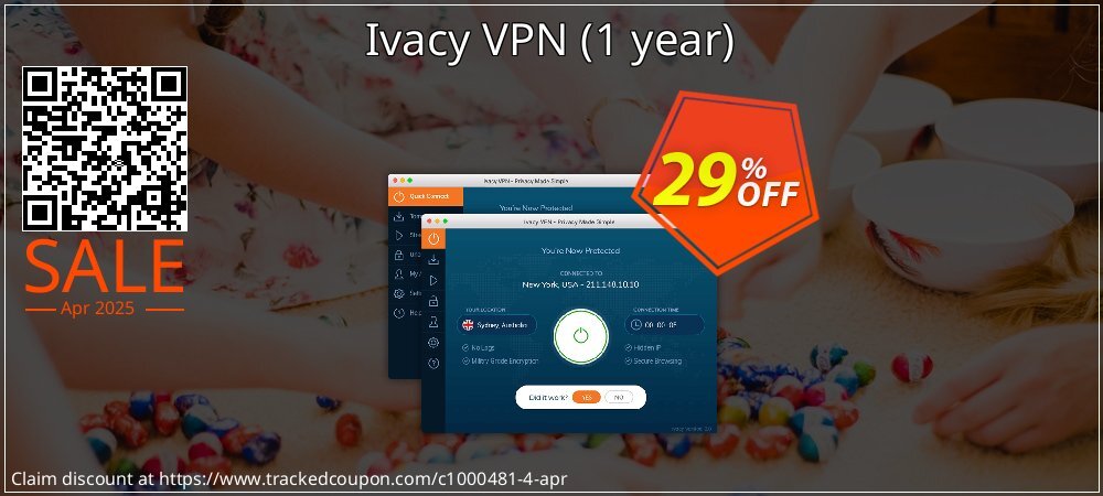 Ivacy VPN - 1 year  coupon on National Smile Day discount