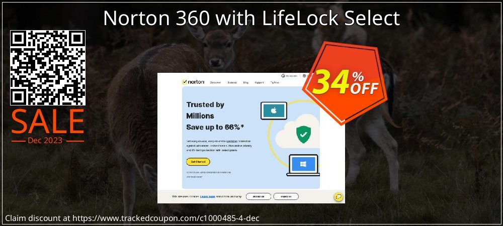 Norton 360 with LifeLock Select coupon on Tell a Lie Day super sale