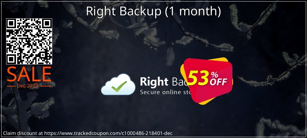 Get 50% OFF Right Backup (1 month) offering sales