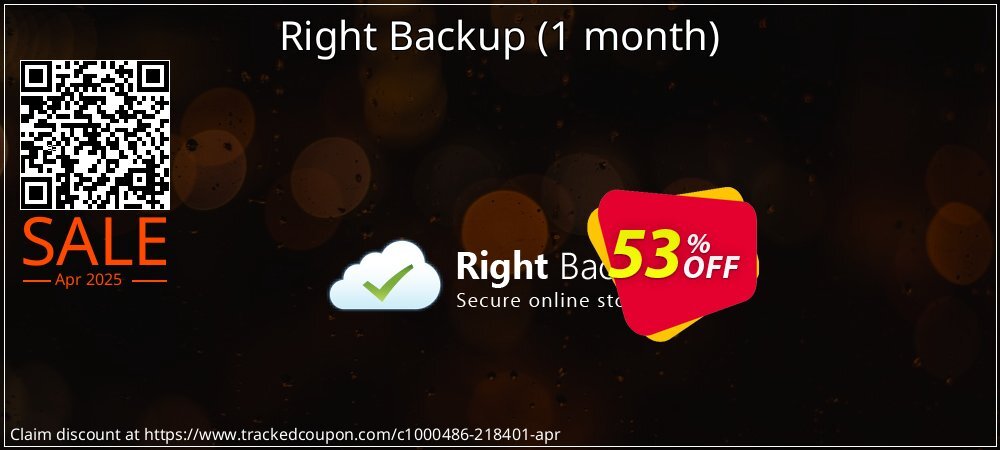 Right Backup - 1 month  coupon on National Loyalty Day offer