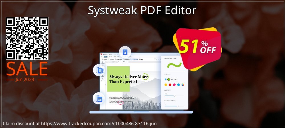 Systweak PDF Editor coupon on World Party Day offering discount