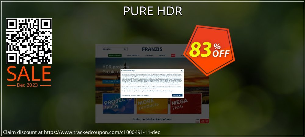 PURE HDR coupon on Palm Sunday sales