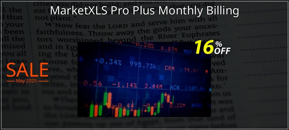 MarketXLS Pro Plus Monthly Billing coupon on World Party Day promotions