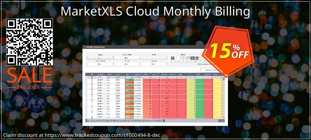 MarketXLS Cloud Monthly Billing coupon on Virtual Vacation Day sales