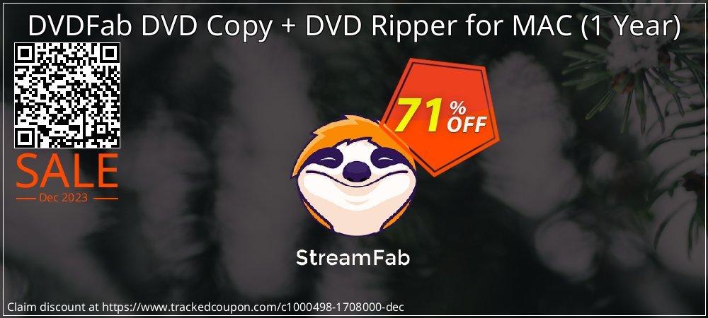 DVDFab DVD Copy + DVD Ripper for MAC - 1 Year  coupon on World Backup Day discount