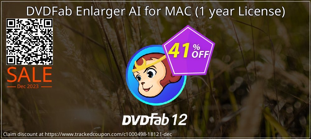 DVDFab Enlarger AI for MAC - 1 year License  coupon on World Party Day deals