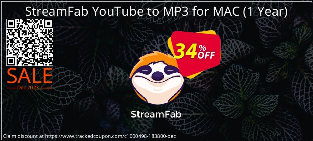 StreamFab YouTube to MP3 for MAC - 1 Year  coupon on National Walking Day promotions