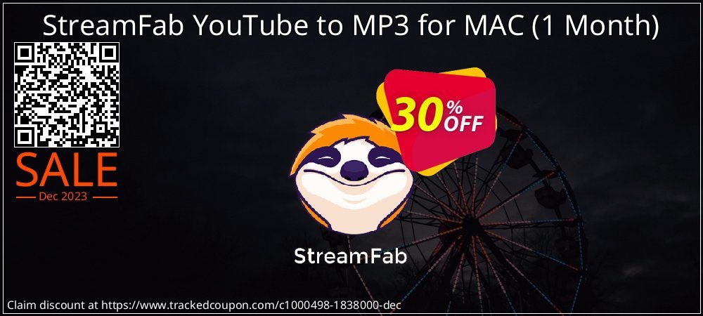 StreamFab YouTube to MP3 for MAC - 1 Month  coupon on National Walking Day promotions