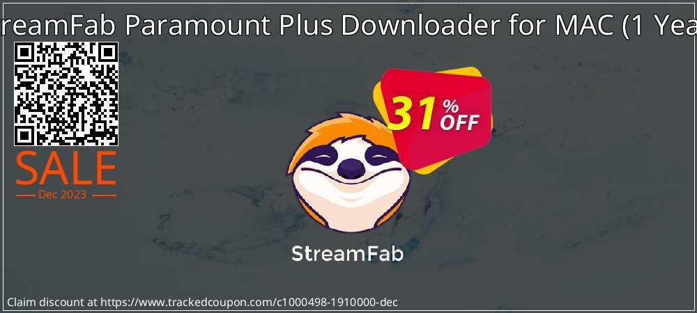 StreamFab Paramount Plus Downloader for MAC - 1 Year  coupon on National Walking Day promotions