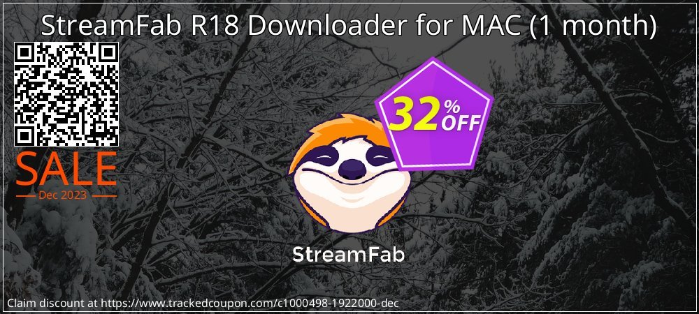StreamFab R18 Downloader for MAC - 1 month  coupon on National Walking Day offer