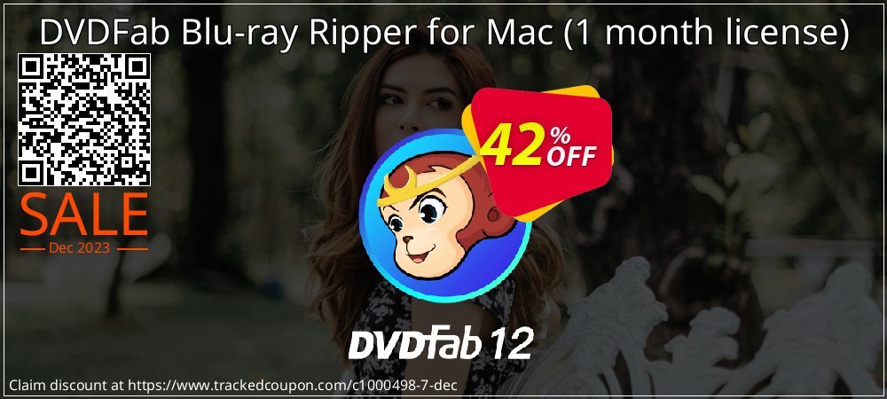 DVDFab Blu-ray Ripper for Mac - 1 month license  coupon on Working Day offering sales