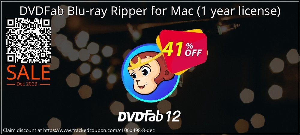 DVDFab Blu-ray Ripper for Mac - 1 year license  coupon on Easter Day offering sales