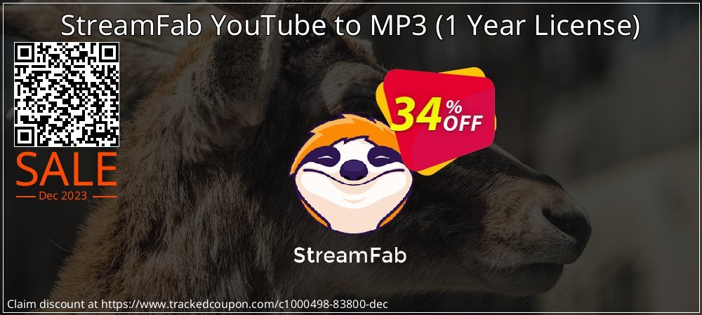 StreamFab YouTube to MP3 - 1 Year License  coupon on National Walking Day discounts