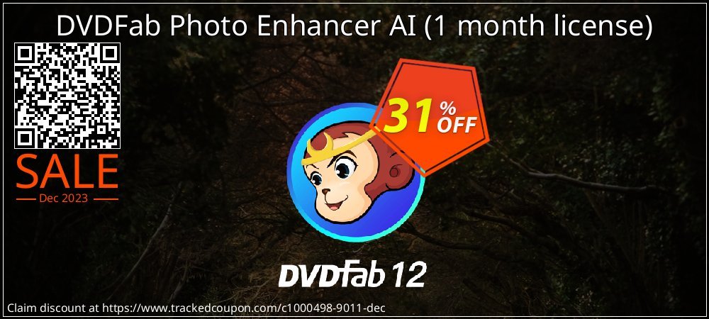 DVDFab Photo Enhancer AI - 1 month license  coupon on World Party Day promotions