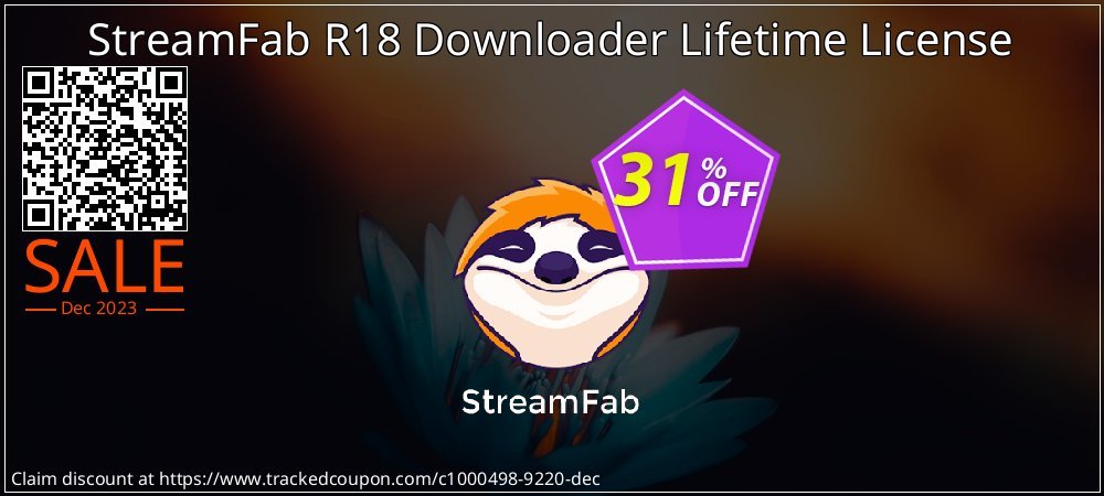 StreamFab R18 Downloader Lifetime License coupon on National Walking Day deals