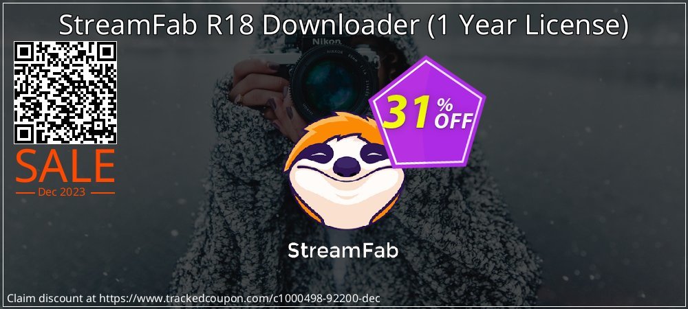 StreamFab R18 Downloader - 1 Year License  coupon on National Walking Day deals