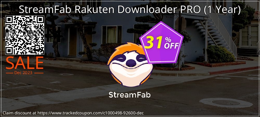 StreamFab Rakuten Downloader PRO - 1 Year  coupon on National Walking Day offering sales