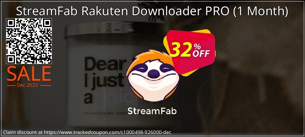 StreamFab Rakuten Downloader PRO - 1 Month  coupon on National Walking Day offering sales