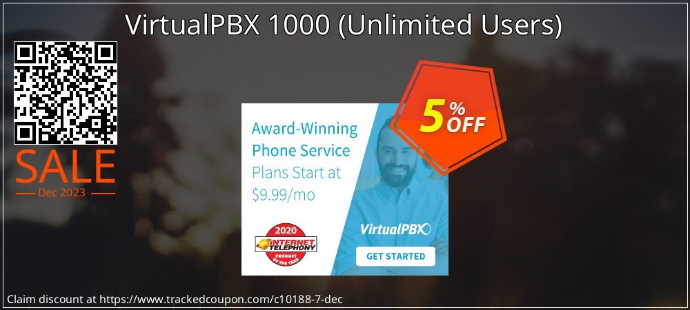 VirtualPBX 1000 - Unlimited Users  coupon on Working Day deals