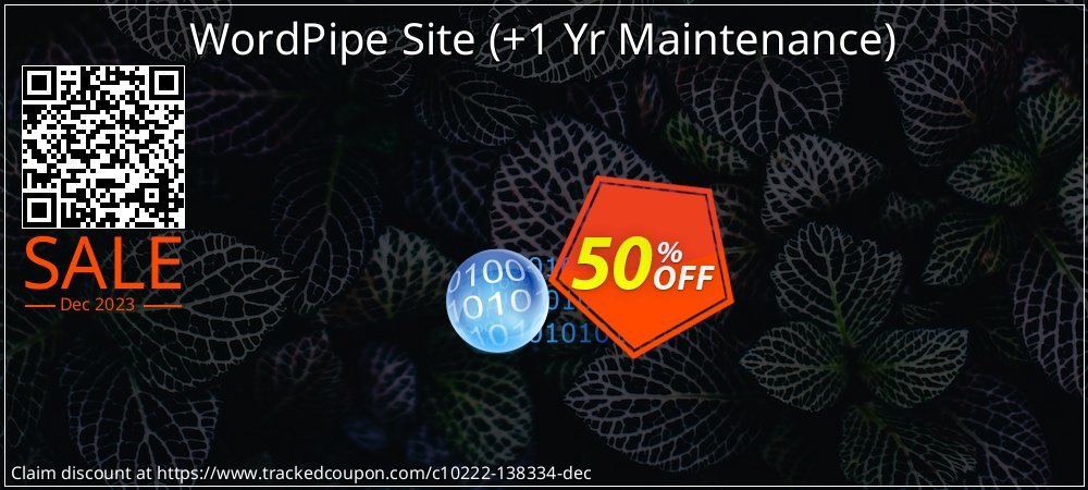 WordPipe Site - +1 Yr Maintenance  coupon on Tell a Lie Day offering discount