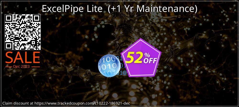 ExcelPipe Lite  - +1 Yr Maintenance  coupon on World Party Day sales