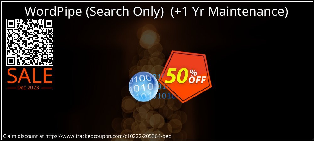 WordPipe - Search Only  - +1 Yr Maintenance  coupon on Tell a Lie Day offer