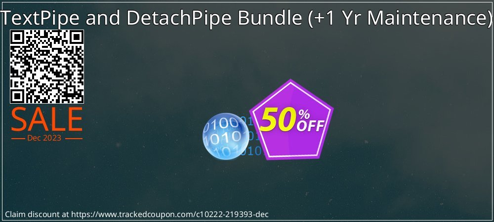 TextPipe and DetachPipe Bundle - +1 Yr Maintenance  coupon on Easter Day sales