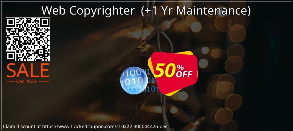 Web Copyrighter  - +1 Yr Maintenance  coupon on World Party Day offering sales