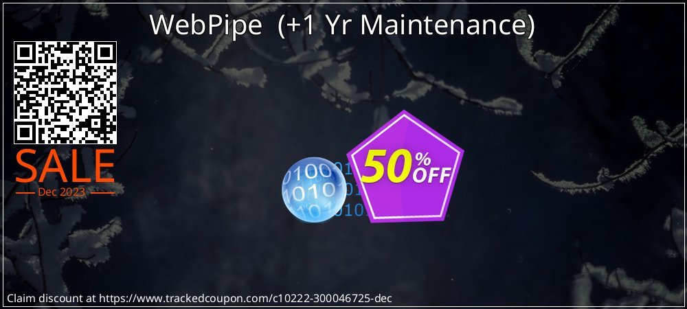 WebPipe  - +1 Yr Maintenance  coupon on National Walking Day sales