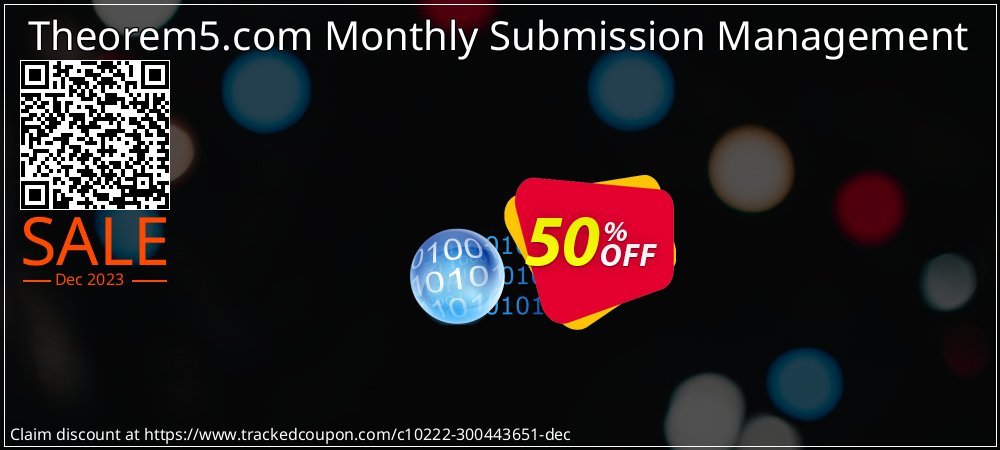 Theorem5.com Monthly Submission Management coupon on World Whisky Day sales