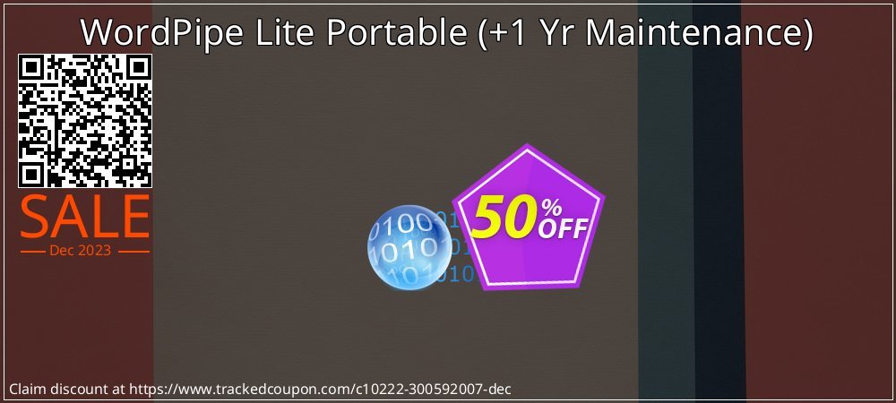 WordPipe Lite Portable - +1 Yr Maintenance  coupon on Working Day sales