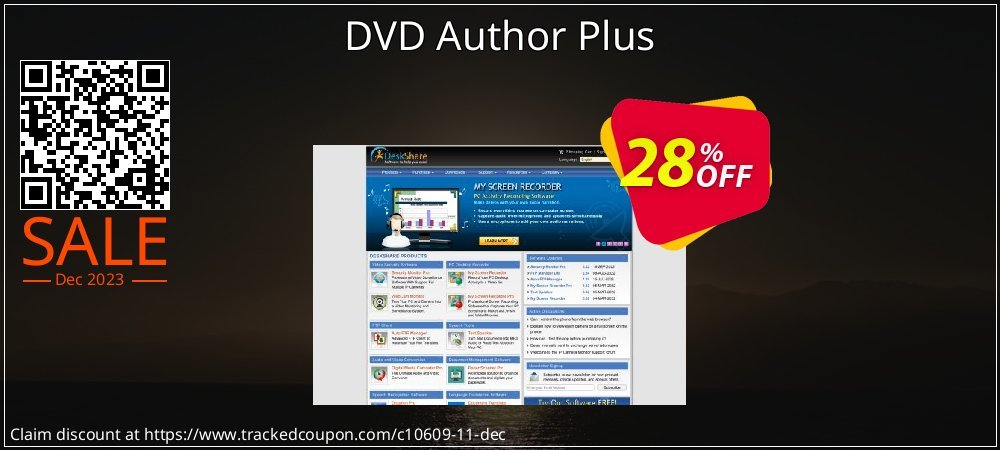 DVD Author Plus coupon on World Party Day offer