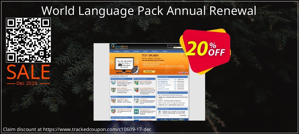 Get 20% OFF World Language Pack Annual Renewal deals