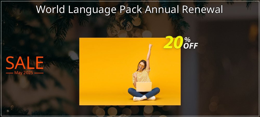 World Language Pack Annual Renewal coupon on Working Day sales