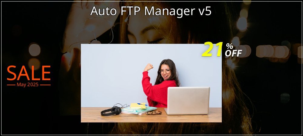 Auto FTP Manager v5 coupon on National Pizza Party Day offering discount